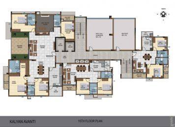 Kalyan Avanti 3 Bedroom floor plan Layout