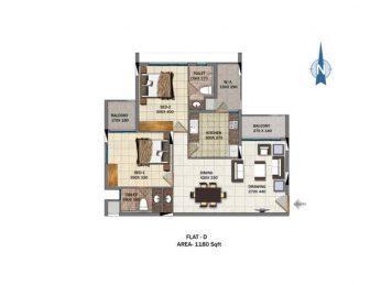 Kalyan Nexus 2 Bedroom floor plan