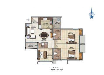 Kalyan Nexus 3 Bedroom floor plan