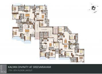 Kalyan divinity 7th to 8th floor layout