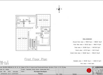 Kalyan prima villa 1 first floor plan